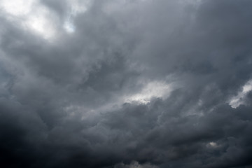 dark storm clouds with background,Dark clouds before a thunder-storm.
