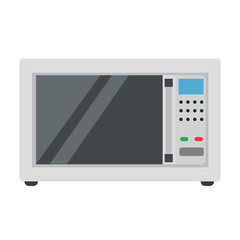 Fototapeta premium Microwave oven icon vector food cooking illustration kitchen isolated white. Symbol design equipment household