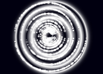 Abstract vector background element. Composition of glowing dots and blurs concentric circles.