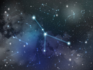 Fototapeta premium Cancer constellation star Zodiac
