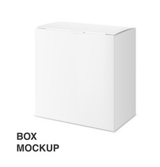 Universal mockup of blank cardboard box. Vector illustration isolated on white background, ready and simple to use for your design. The mock-up will make the presentation look realistic possible.