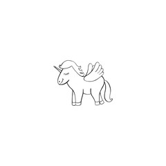 Obraz na płótnie Canvas Pegasus cartoon icon 