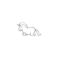Unicorn cartoon icon