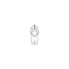 Unicorn cartoon icon