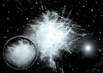 galaxy in a free space