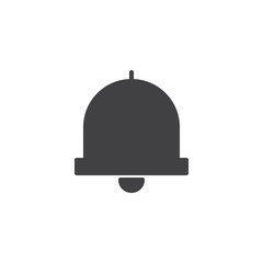 Notification bell icon vector, filled flat sign, solid pictogram isolated on white. Ring symbol, logo illustration.