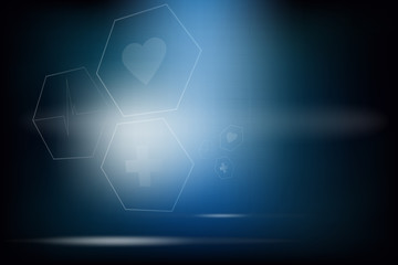 A medical abstract background dark tone & mood design.