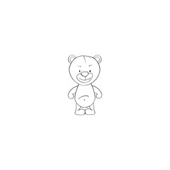 Cartoon bear icon