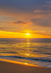 Colorful sunset over the sea.