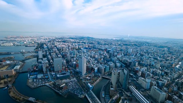 横浜・タイムラプス・空撮風撮影・4k