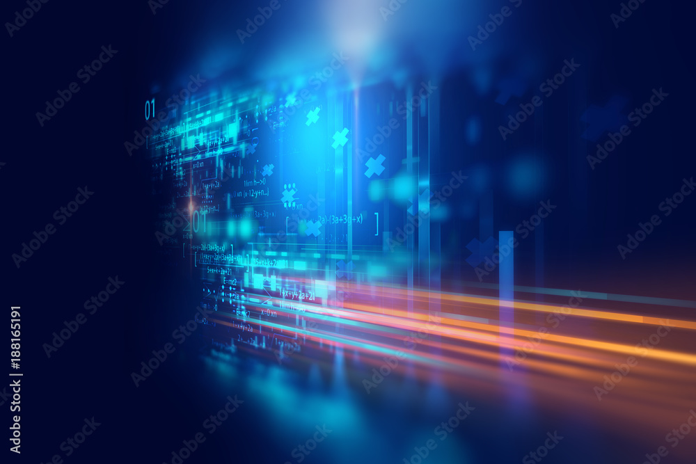 Aufkleber digital code number abstract technology background
