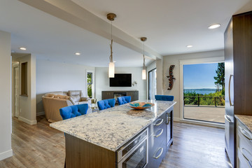 Modern kitchen room in a condo home