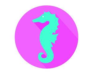 Obraz premium Seahorses icon silhouette image vector