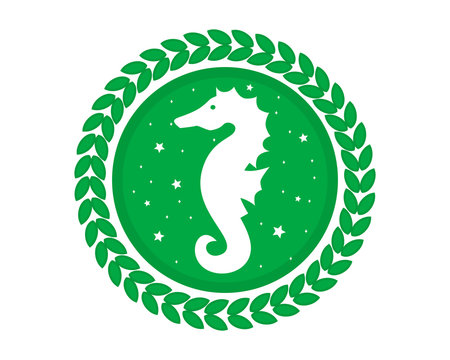 Seahorses icon silhouette image vector