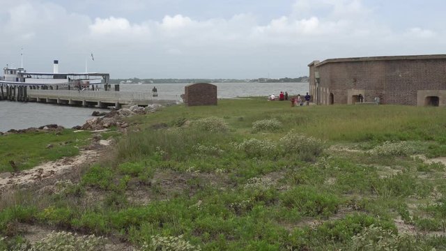 Fort Sumter Exterior and Ferry