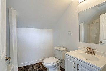White clean bathroom interior