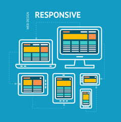 Responsive Web Design Concept. Vector