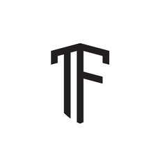 Initial letters line shield shape logo