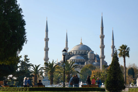 beautiful view of the Blue Mosque