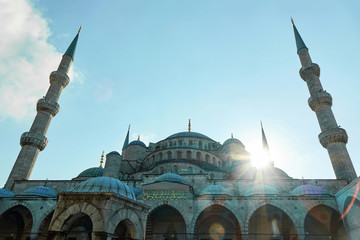 Fototapeta na wymiar Blue Mosque Sultan Ahmet Cami in Istanbul Turkey