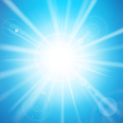 Abstract blue background with sunlight 001