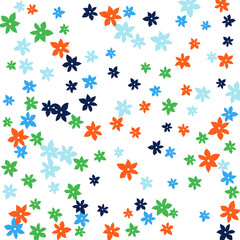 Festive Background with Colorful  flowers. Feminine Pattern for Postcard, Print, Banner or Poster. Small Pretty  flowers For Party Decoration, Wedding, Birthday or Anniversary Invitation. 