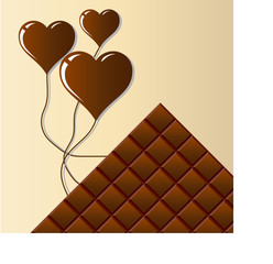 chocolate and chocolate hearts