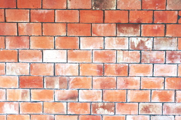 background  wall  texture.Red brick in old wall on my house..background  wall  texture. Old Red brick on wall in background 