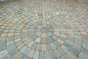 Circular Pattern Brick Garden Patio