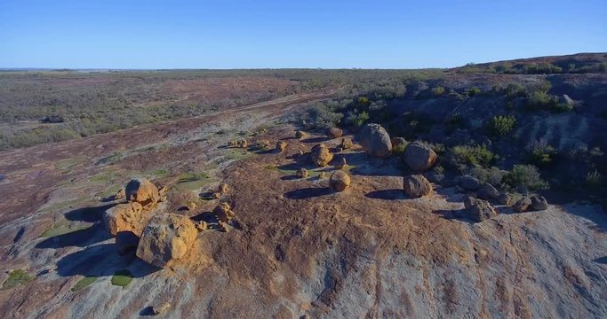 Drone Outback Rocks