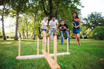 Outdoor games - ring toss.