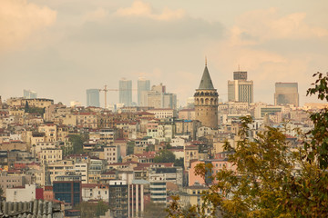 Fototapeta na wymiar view of the city of Istanbul from a height