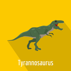Tyrannosaurus icon. Flat illustration of tyrannosaurus vector icon for web.