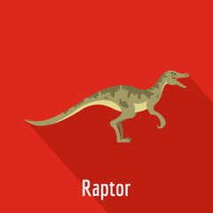 Raptor icon. Flat illustration of raptor vector icon for web.