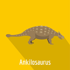 Ankilosaurus icon. Flat illustration of ankilosaurus vector icon for web.