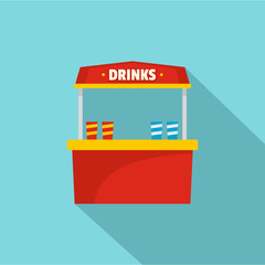 Drinks sellingicon. Flat illustration of drinks selling vector icon for web.