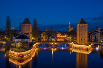 Ponts Couverts from the Barrage Vauban in Strasbourg France