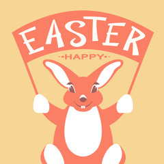 easter design    rabbit vector illustration flat style