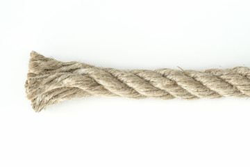 Cut out fringe rope, isolated on white background