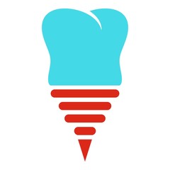 Flat tooth icon. Flat illustration of flat tooth vector icon for web.