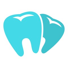 Bad tooth logo icon. Flat illustration of bad tooth, vector icon for web.