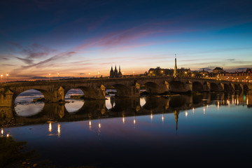 Jacques-Gabriel Bridge over the Loire River in Blois, France