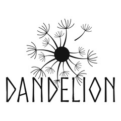 Blooming dandelion logo icon. Simple illustration of blooming dandelion vector icon for web.
