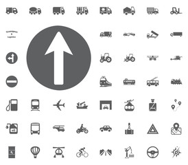 Traffic sign icon. Transport and Logistics set icons. Transportation set icons