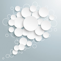Abstrakte weisse Sprechblase