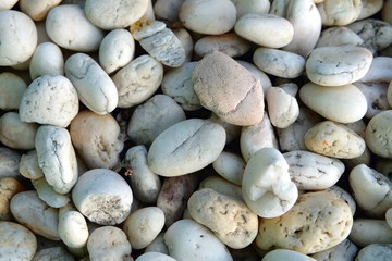 stone wall texture photo ,  White  stone and red stone background.