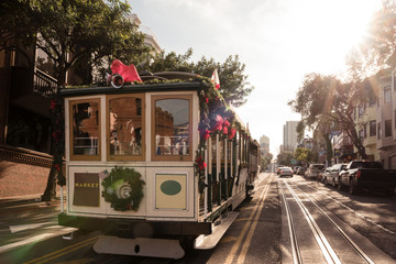 Fototapeta na wymiar tramway de San Francisco