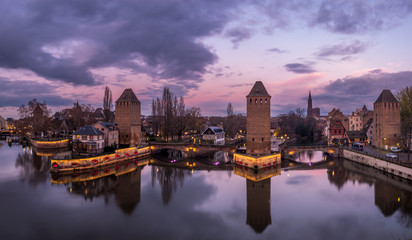Ponts Couverts from the Barrage Vauban in Strasbourg France