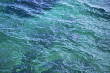Fototapeta na wymiar Background blue sea water