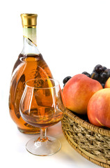 wine and fruits